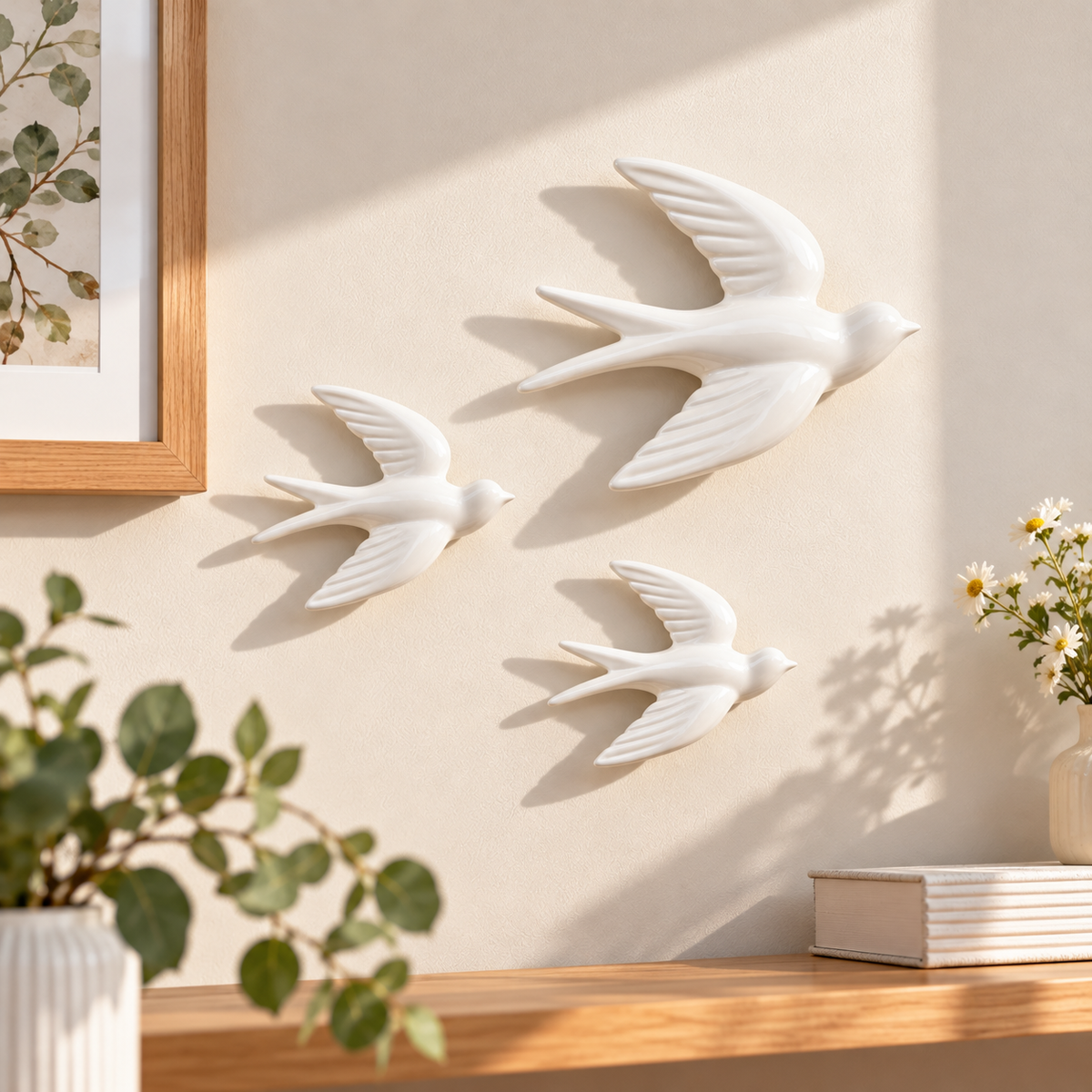 Small Ceramic Bird Wall Decor