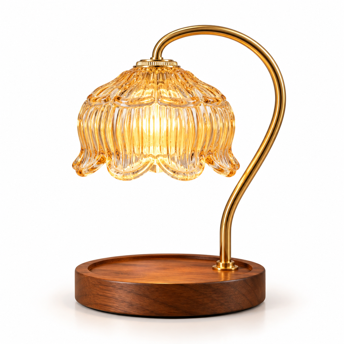 Glass Flower Table Lamp