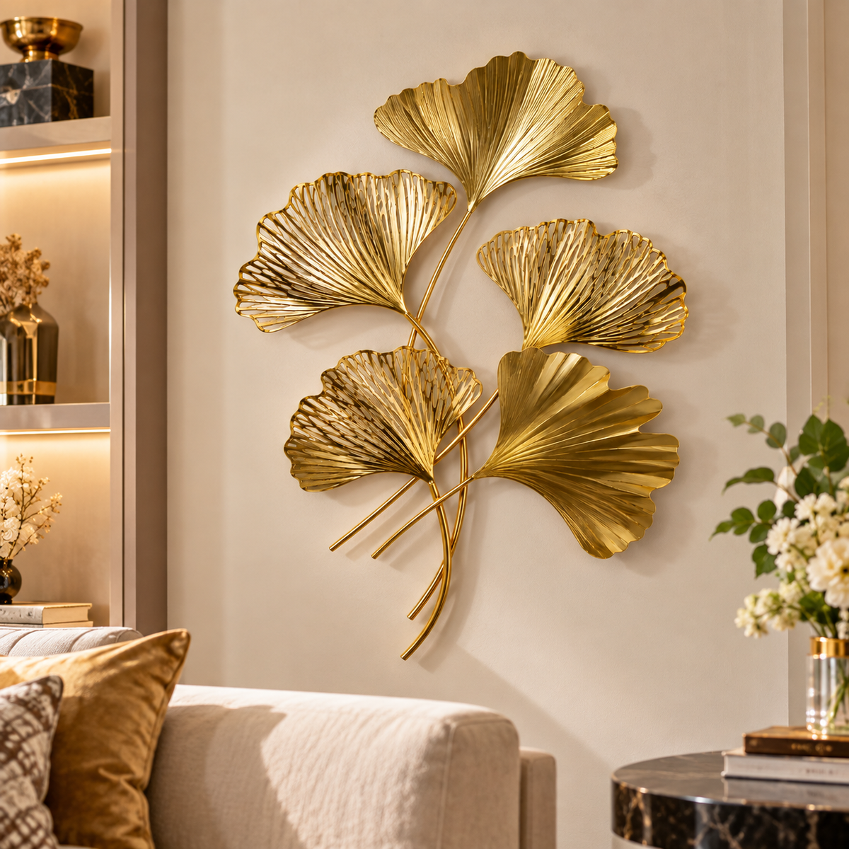 Large Ginkgo Leaf Wall Decor