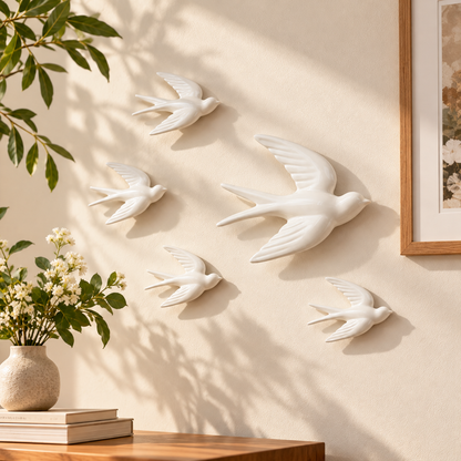 Small Ceramic Bird Wall Decor