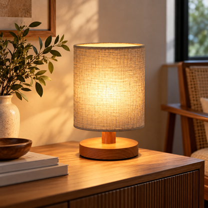 Gray Table Lamp