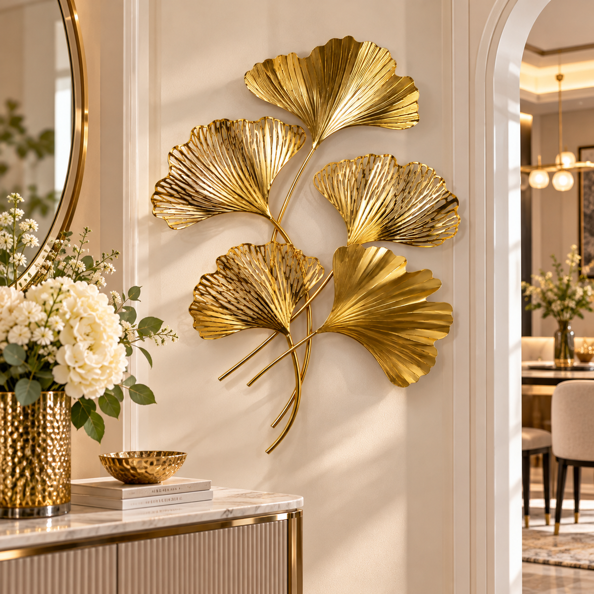 Large Ginkgo Leaf Wall Decor